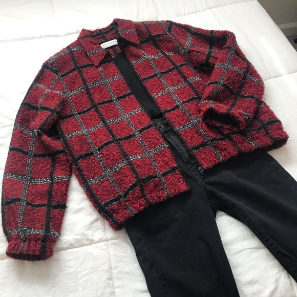 Alfred Dunner Jackets & Blazers - Red Plaid Jacket by Alfred Dunner